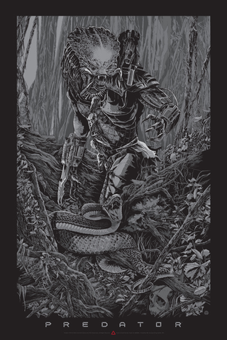Illustration for article titled Mondo Predator Poster Exclusive Pits The Alien Warrior Against A Snake